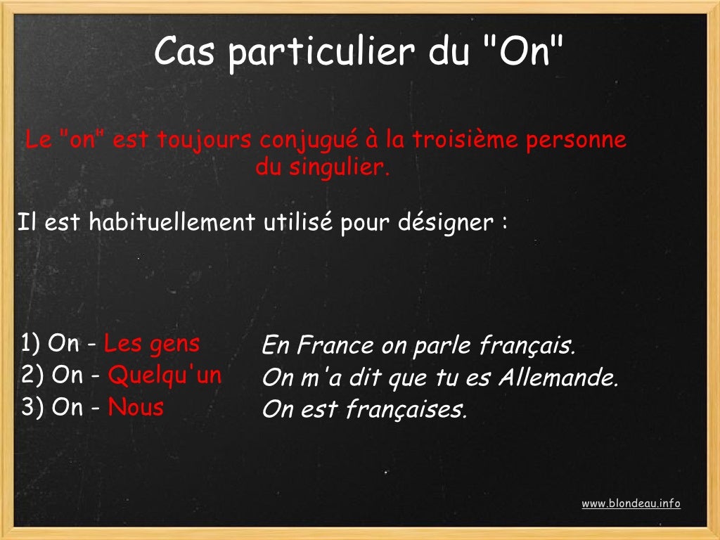A1 Pronom Personnel Sujet