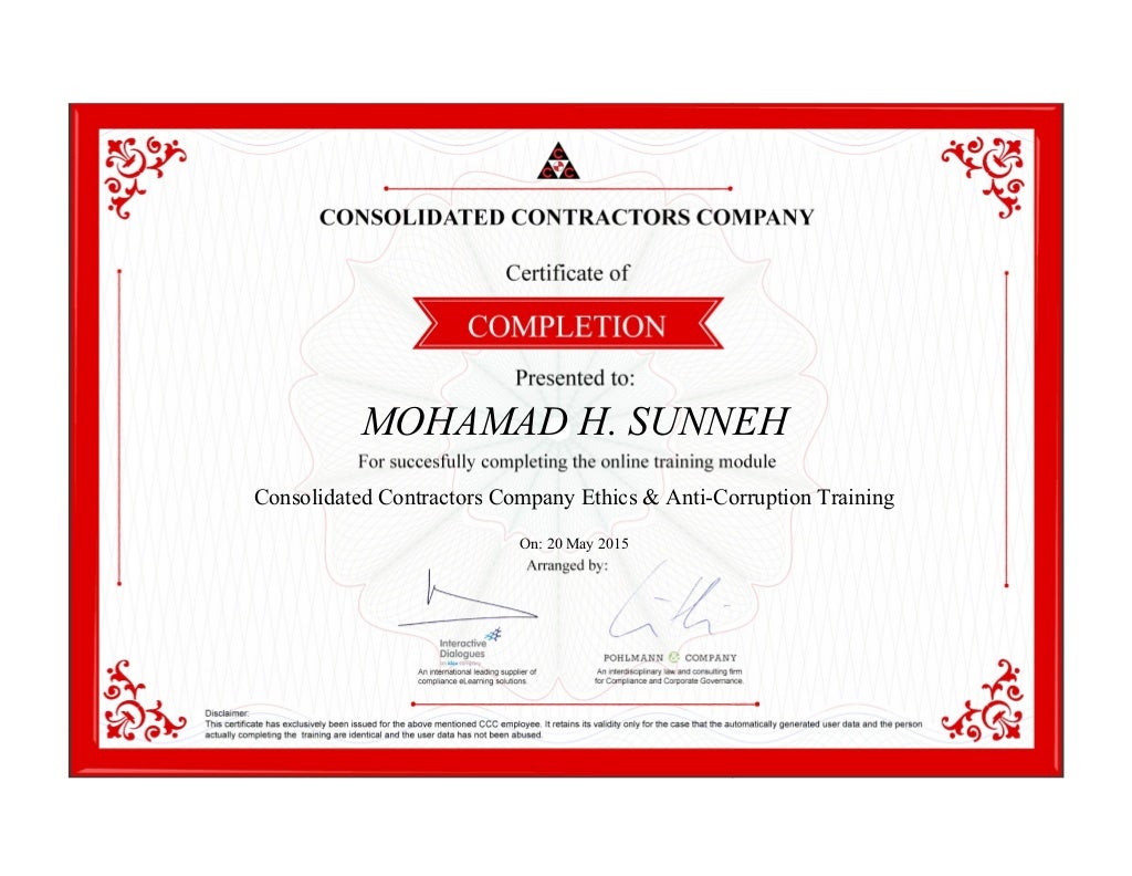 certificate