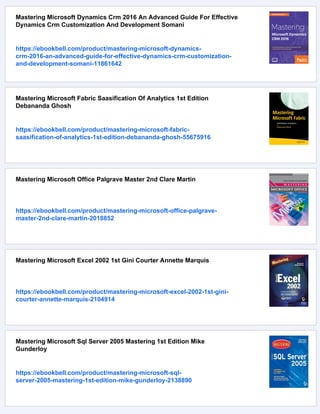 Mastering Microsoft Dynamics 365 Implementations 1st Edition Eric ...