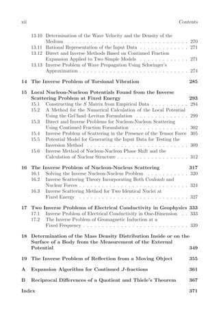 An Introduction To Inverse Problems In Physics Mohsen Razavy | PDF