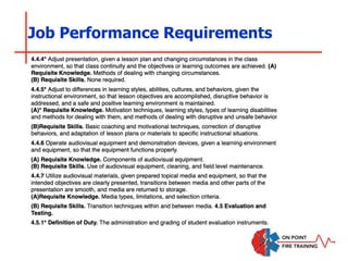Job Performance Requirements
 