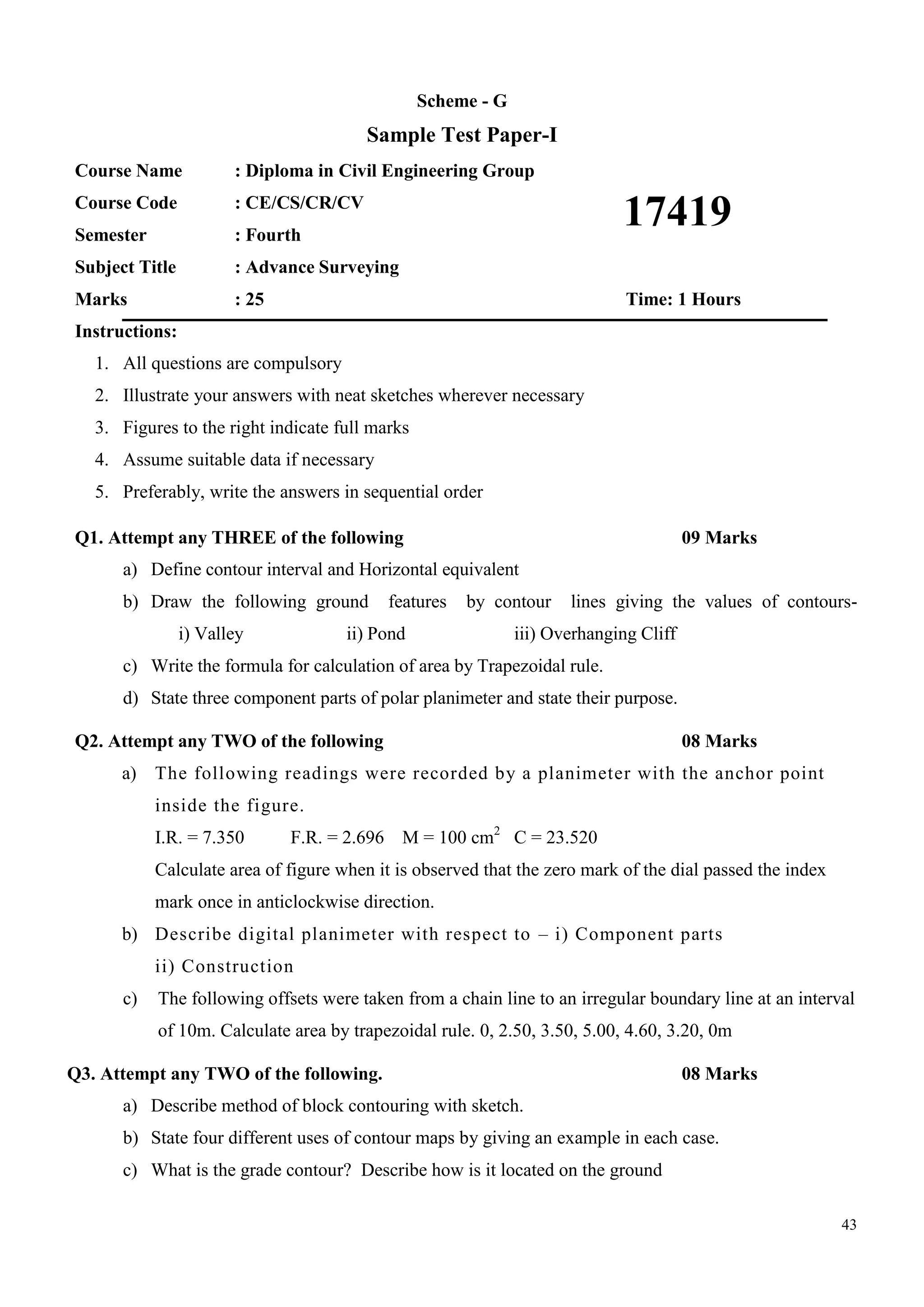 17419 advance surveying | PDF
