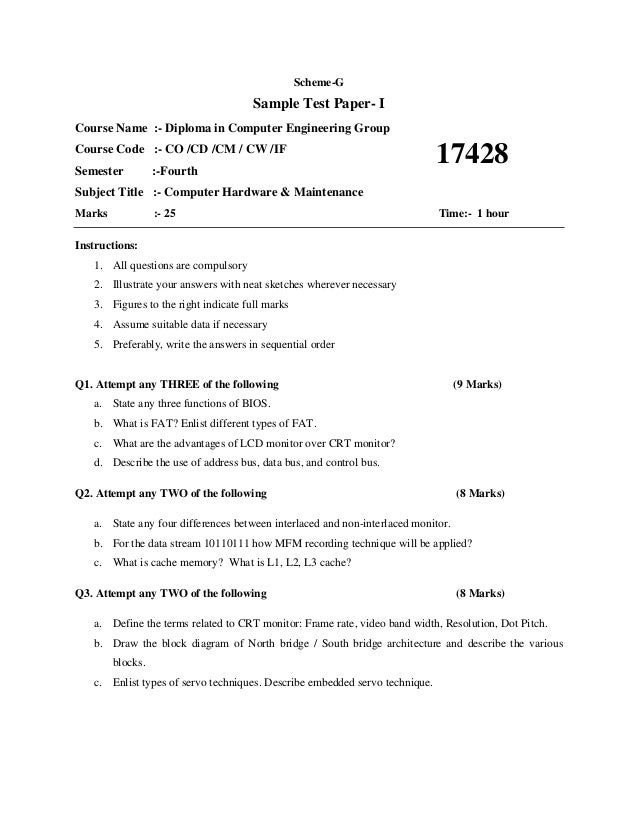 17428 computer hardware & maintenance