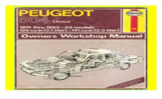 Peugeot 504 Diesel 1974-83 Owner's Workshop Manual ((download_p.d.f)…