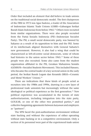 An Introduction To The Politics Of The Indonesian Union Movement ...