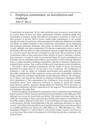 Handbook Of Employee Commitment John P Meyer Editor | PDF