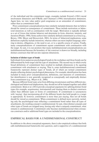 Handbook Of Employee Commitment John P Meyer Editor | PDF