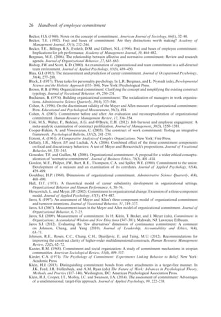 Handbook Of Employee Commitment John P Meyer Editor | PDF