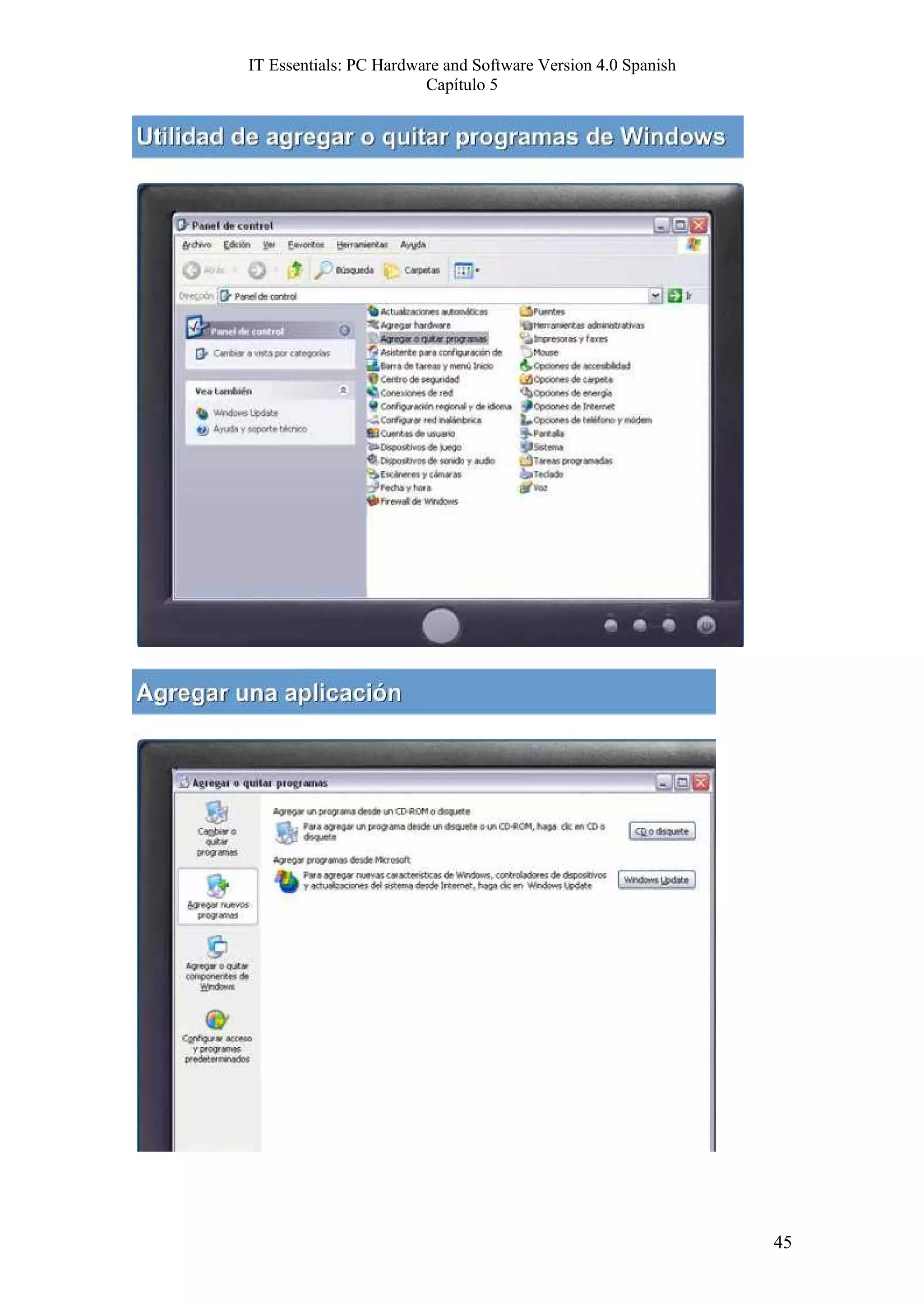 IT Essentials: PC Hardware and Software Version 4.0 Spanish
                        Capítulo 5




                                                              45
 