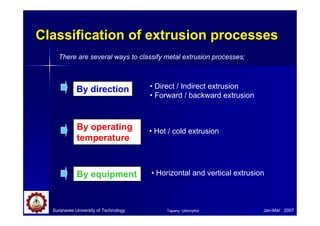 Extrusion Processes | PDF