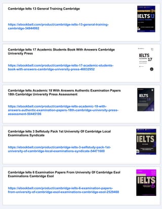 Combrage 13.pdf Cambridge Ielts 13 Academic Cambridge University Press | PDF