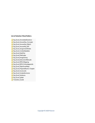 Copyright © 2020 Pearson
List of Solution Files/Folders:
 
