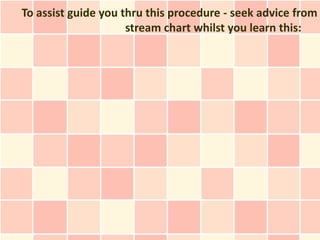 To assist guide you thru this procedure - seek advice from
                     stream chart whilst you learn this:
 