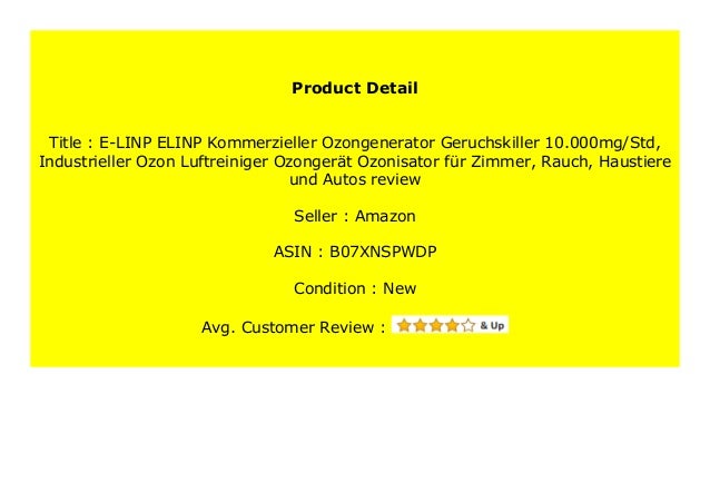 Big Sale E Linp Elinp Kommerzieller Ozongenerator Geruchskiller 10 00