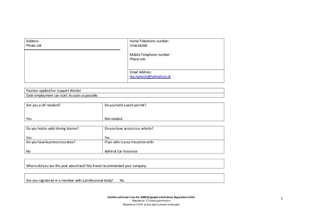 Application form FOR LINK'D IN
