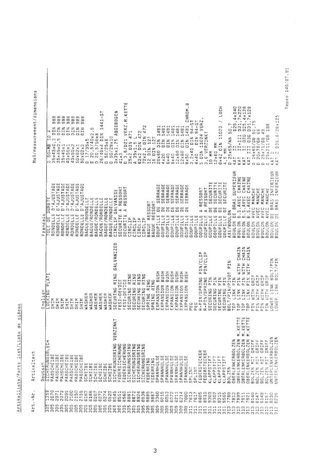 Lemken Topas 140 parts catalog PDF