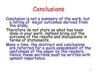Technical Paper Writing Sridhara | PPTX