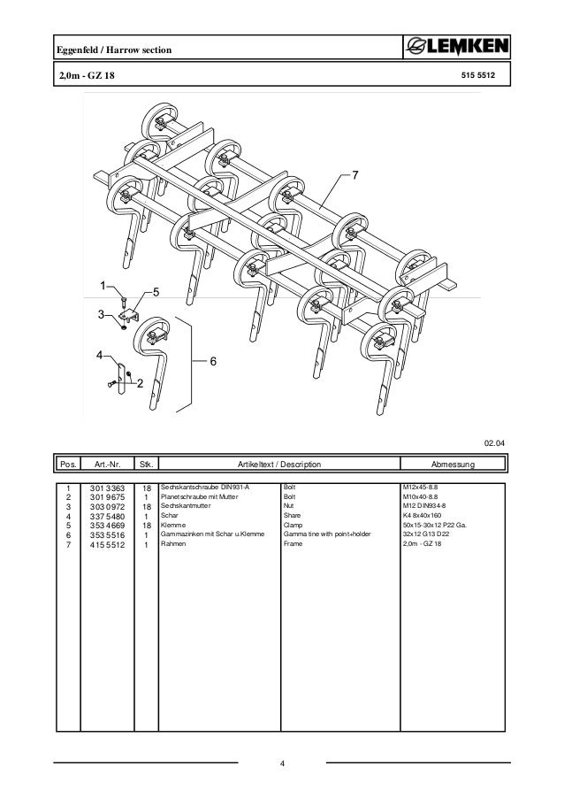 Lemken systemkompaktor s 400 parts catalog
