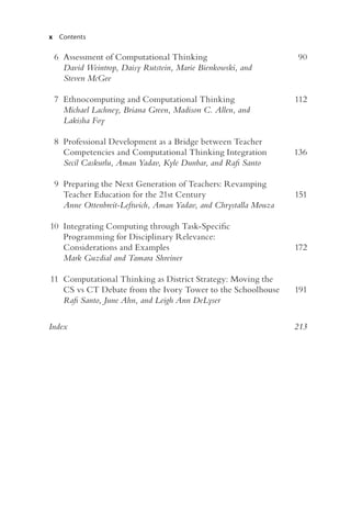 Michael Rutstien Computational Thinking In Education A Pedagogical Perspective 1st ...