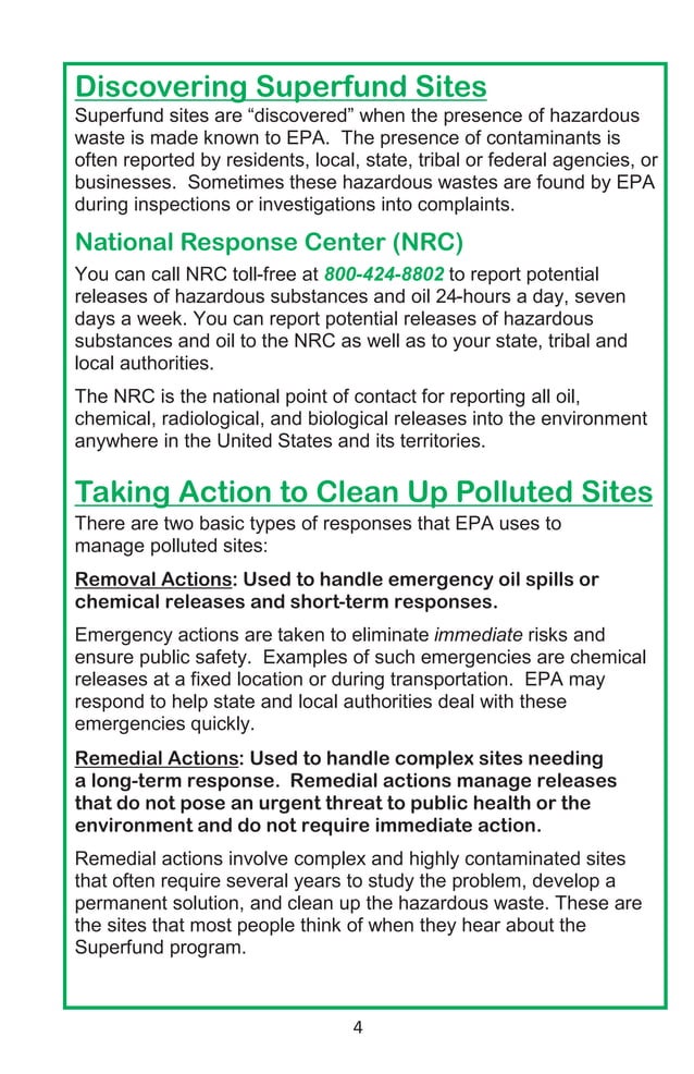 Vermont's 14 Superfund Clean up Sites