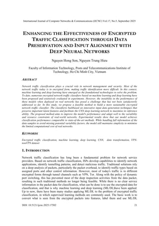Enhancing the Effectiveness of Encrypted Traffic Classification through ...