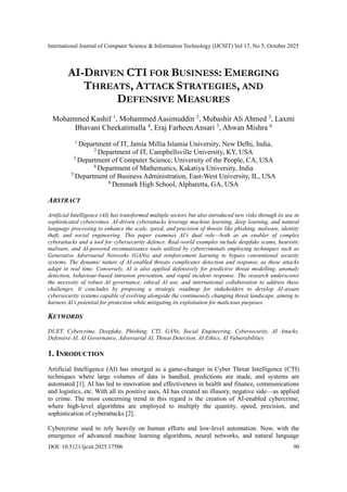 AI-Driven CTI for Business: Emerging Threats, Attack Strategies, and ...
