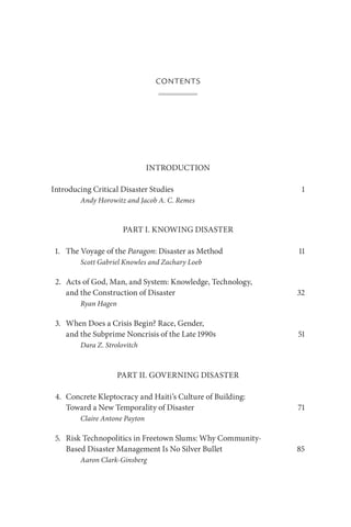 Horowitz Jacob Critical Disaster Studies Jacob Ac Remes Editor Andy Horowitz Editor | PDF