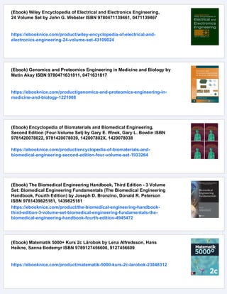 (Ebook) Wiley Encyclopedia of Biomedical Engineering, 6-Volume Set by ...