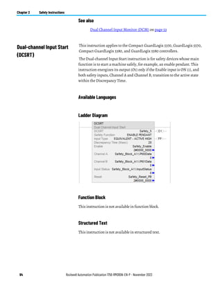 Guardlogix Programming Examples 1756-rm095_-en-p.pdf GuardLogix Safety Application Instruction Set | PDF