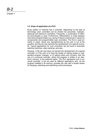 Programmable Logic Controllers Basic Level Textbook Festo Didactic Gmbh ...