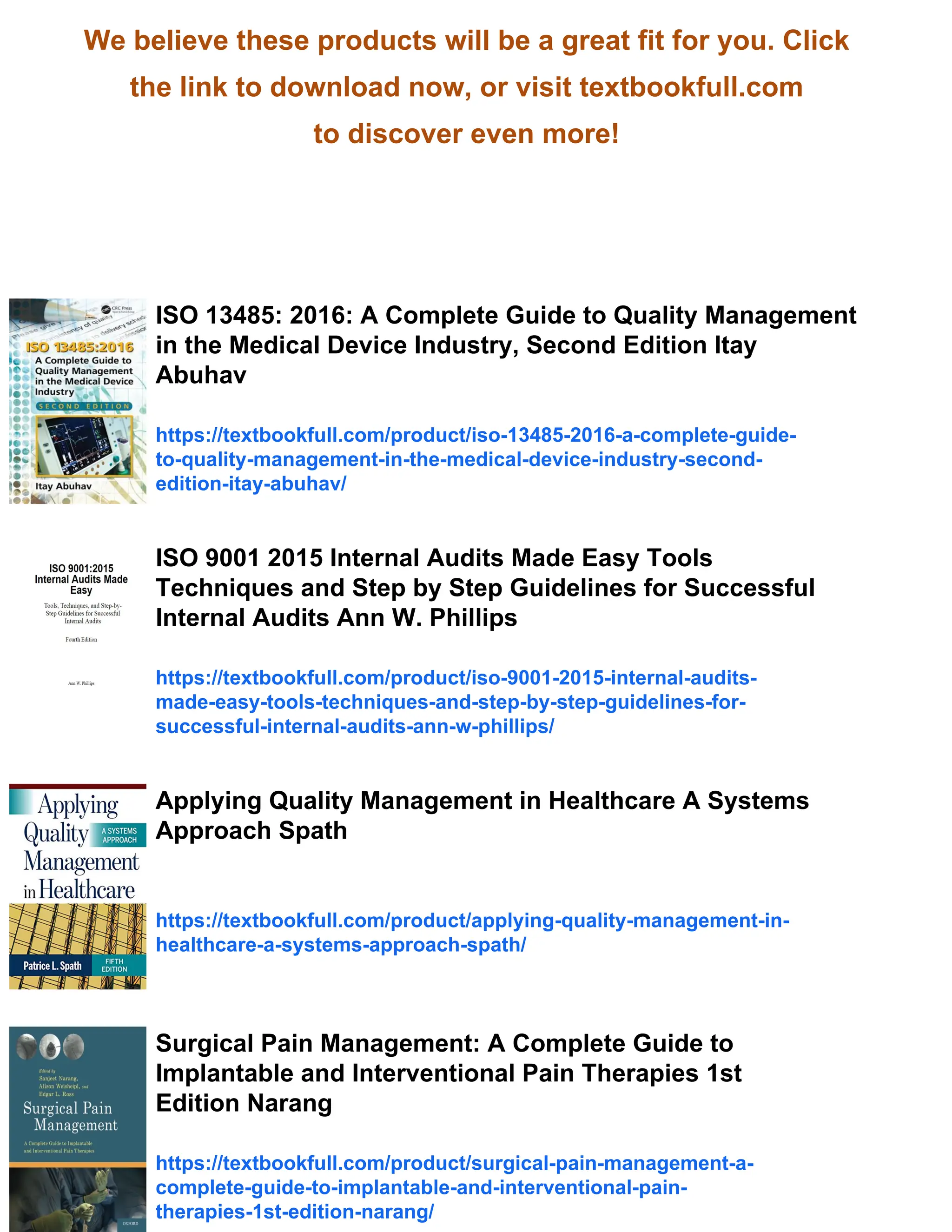 ISO 9001: 2015 A Complete Guide to Quality Management Systems 1st ...