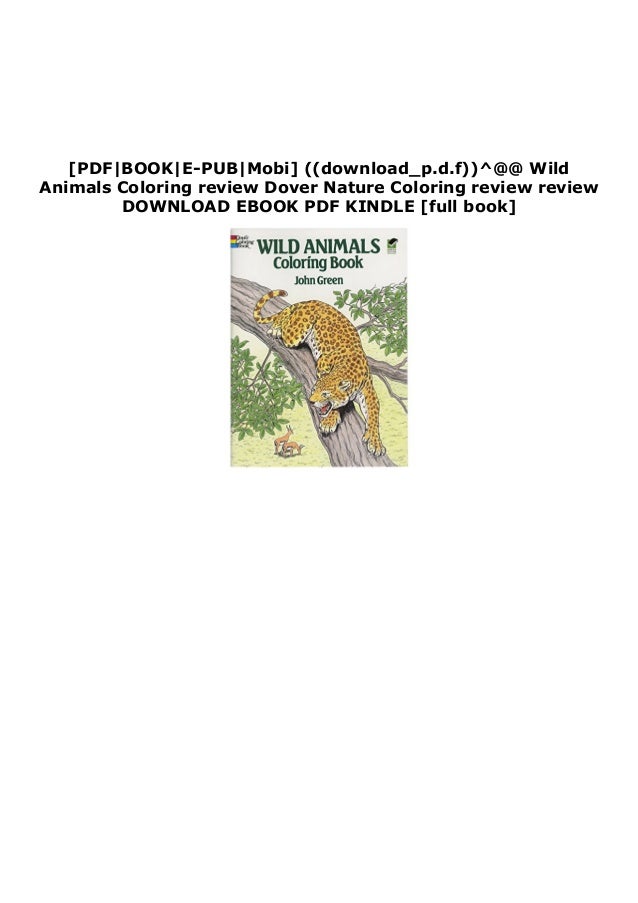 Download Read Epub Wild Animals Coloring Review Dover Nature Coloring