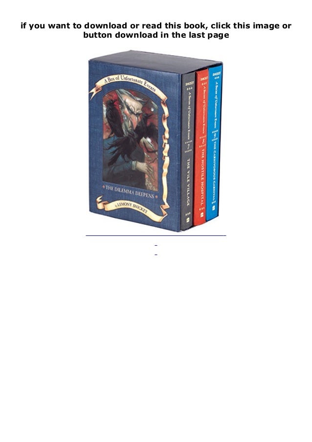 Hardcover The Dilemma Deepens A Box Of Unfortunate Events Reviews