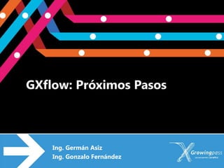 GXflow: Próximos Pasos



    Ing. Germán Asiz
    Ing. Gonzalo Fernández
 