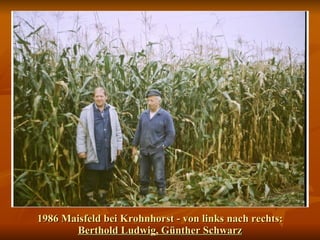 1986 Maisfeld bei Krohnhorst - von links nach rechts: Berthold Ludwig, Günther Schwarz 