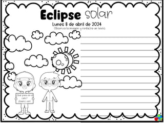 Actividades eclipse solar 2024 Educacion | PDF