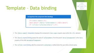 Template – Data binding
 
