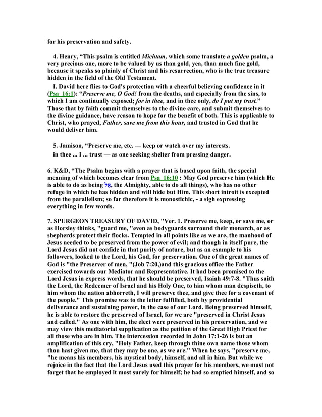 176340122 Psalm 16 commentary PDF 176340122-psalm-16-commentary-pdf