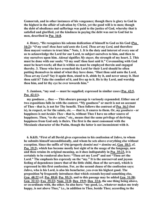 176340122 Psalm 16 commentary 176340122-psalm-16-commentary