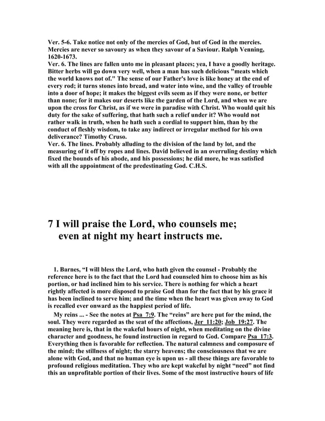 176340122 Psalm 16 commentary 176340122 Psalm 16 commentary