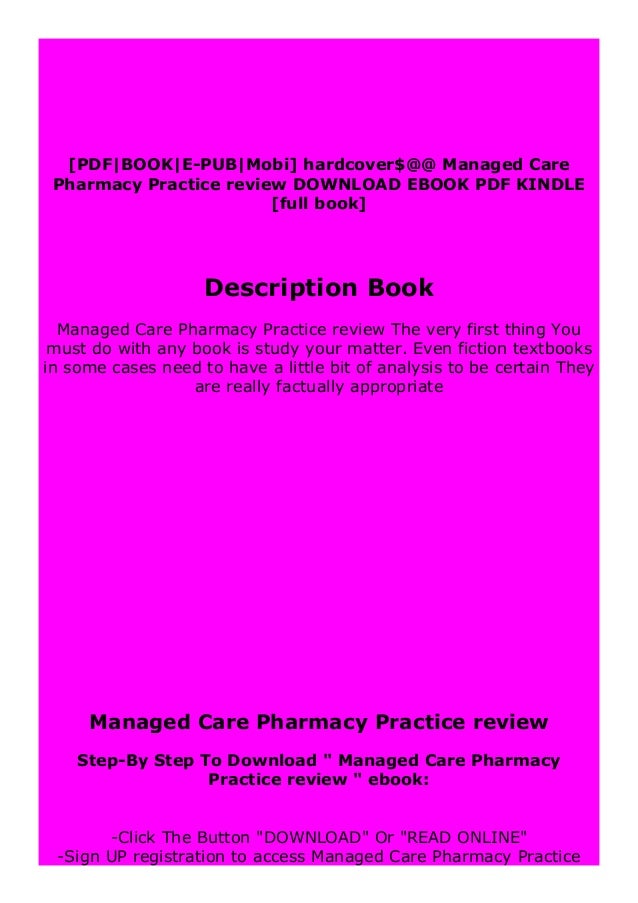 Epub Managed Care Pharmacy Practice Review Full Books