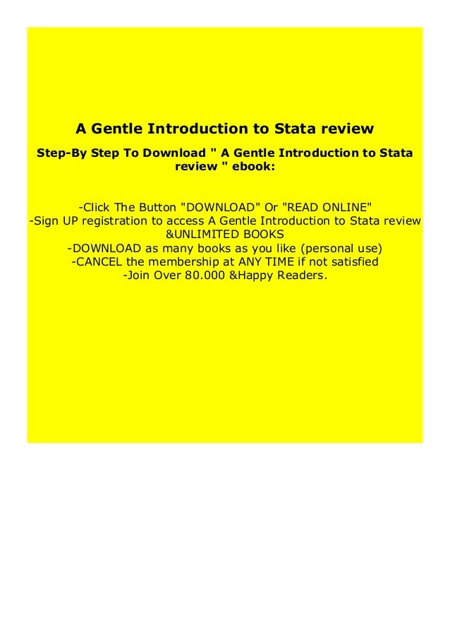 Ebooks A Gentle Introduction To Stata Review Read Online