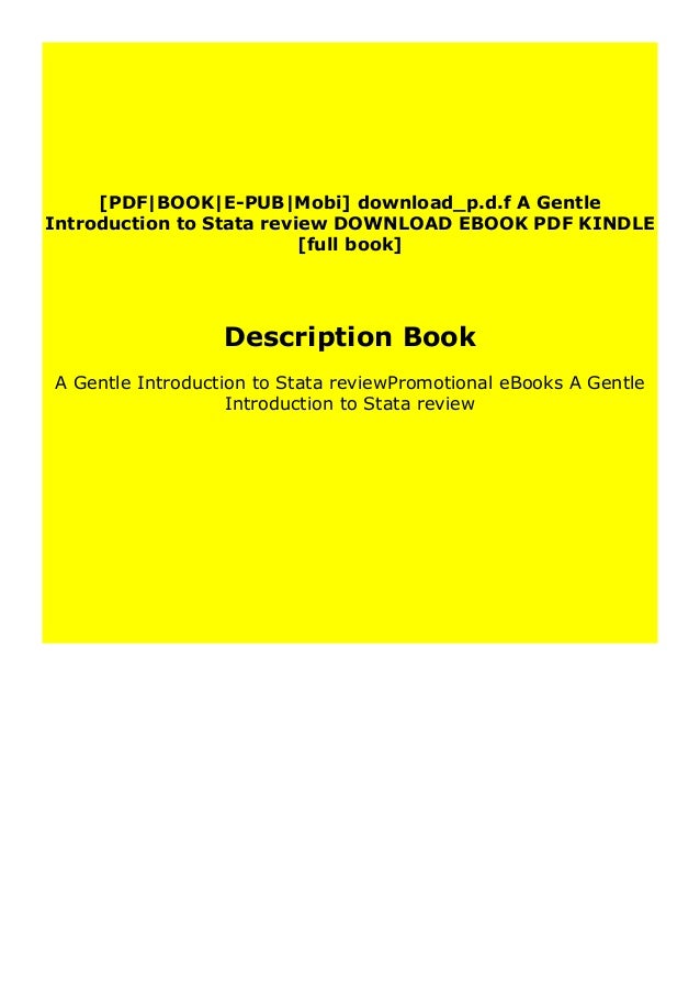 Ebooks A Gentle Introduction To Stata Review Read Online