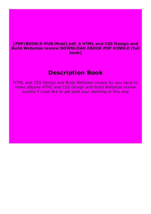html and css design and build websites pdf