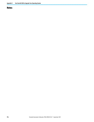 174 Rockwell Automation Publication 1766-UM001O-EN-P - September 2021
Appendix D Use ControlFLASH to Upgrade Your Operating System
Notes:
 