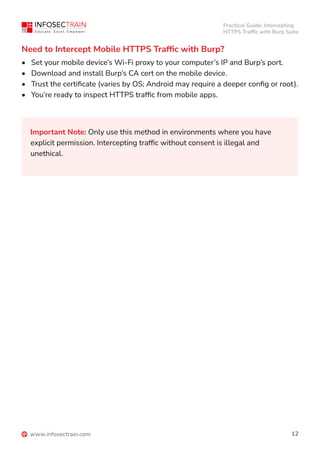 Intercepting HTTPS Traffic with Burp Suite | PDF