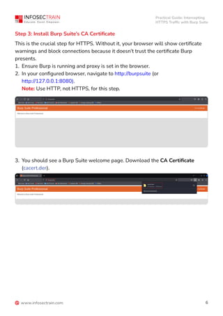 Intercepting HTTPS Traffic with Burp Suite | PDF