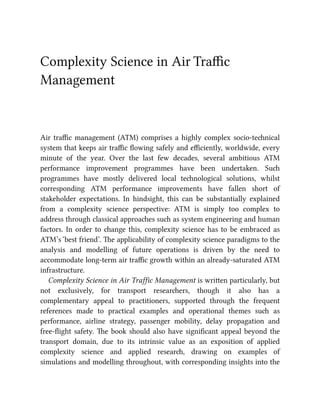 Complexity Science in Air Traffic Management Andrew Cook | PDF