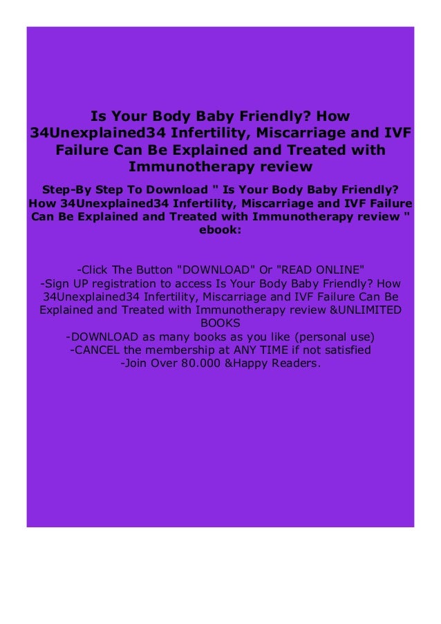 Online Is Your Body Baby Friendly How 34unexplained34 Infertility
