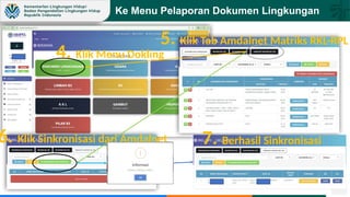 Matriks Rkl Rpl Amdal Panduan Sinkronisasi Matriks RKL-RPL dan UKL-UPL dari Amdalnet ke ...